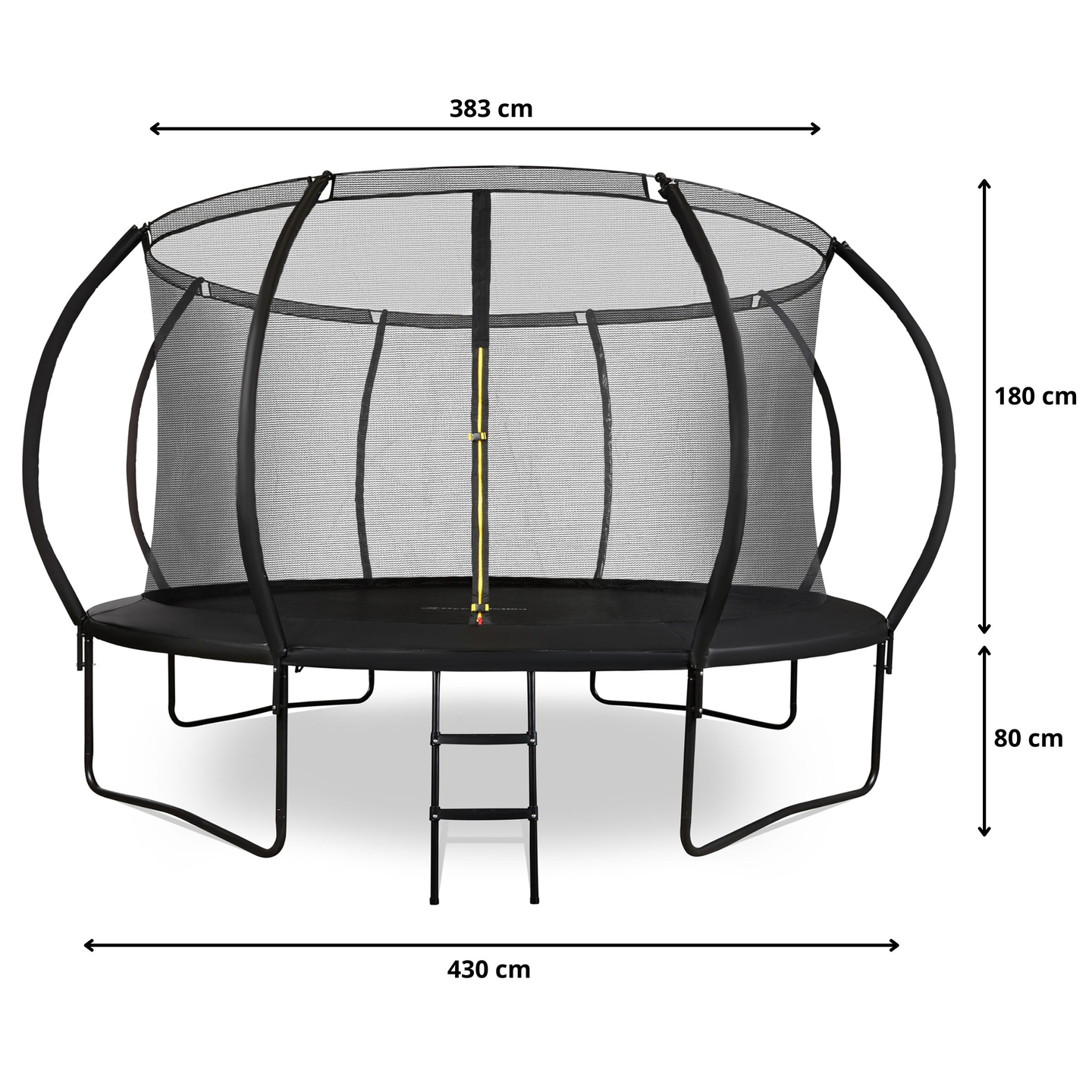 XXXL HyperMotion vrtni trampolin za djecu - 430 cm 14 stopa - s ljestvama i unutarnjom mrežom - za dom i vrt - maksimalno 150 kg