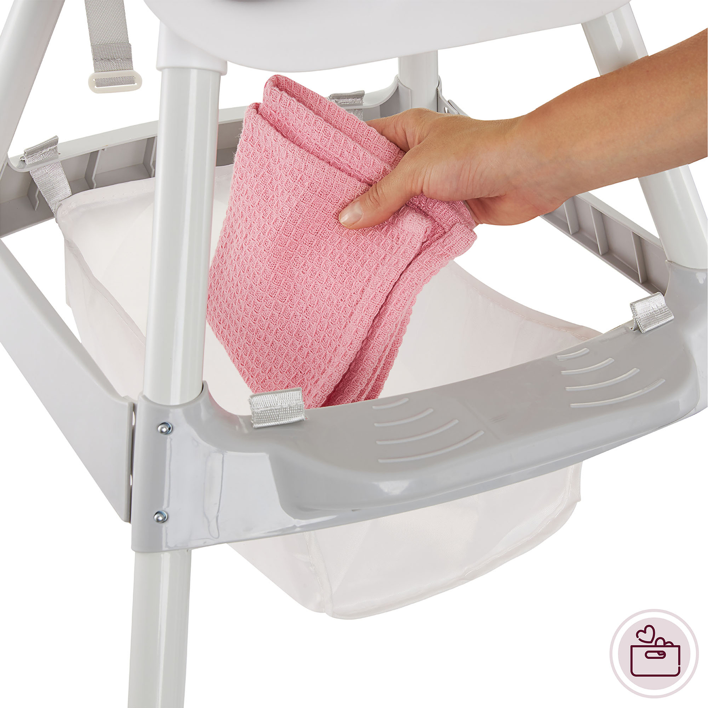 Moby-System Magnolia 2-u-1 podesiva stolica za hranjenje - siva