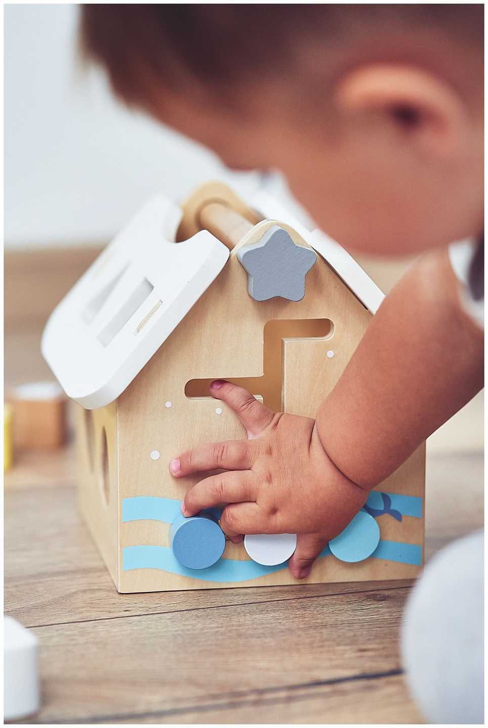 Sorter - drvena edukativna kućica s kockama