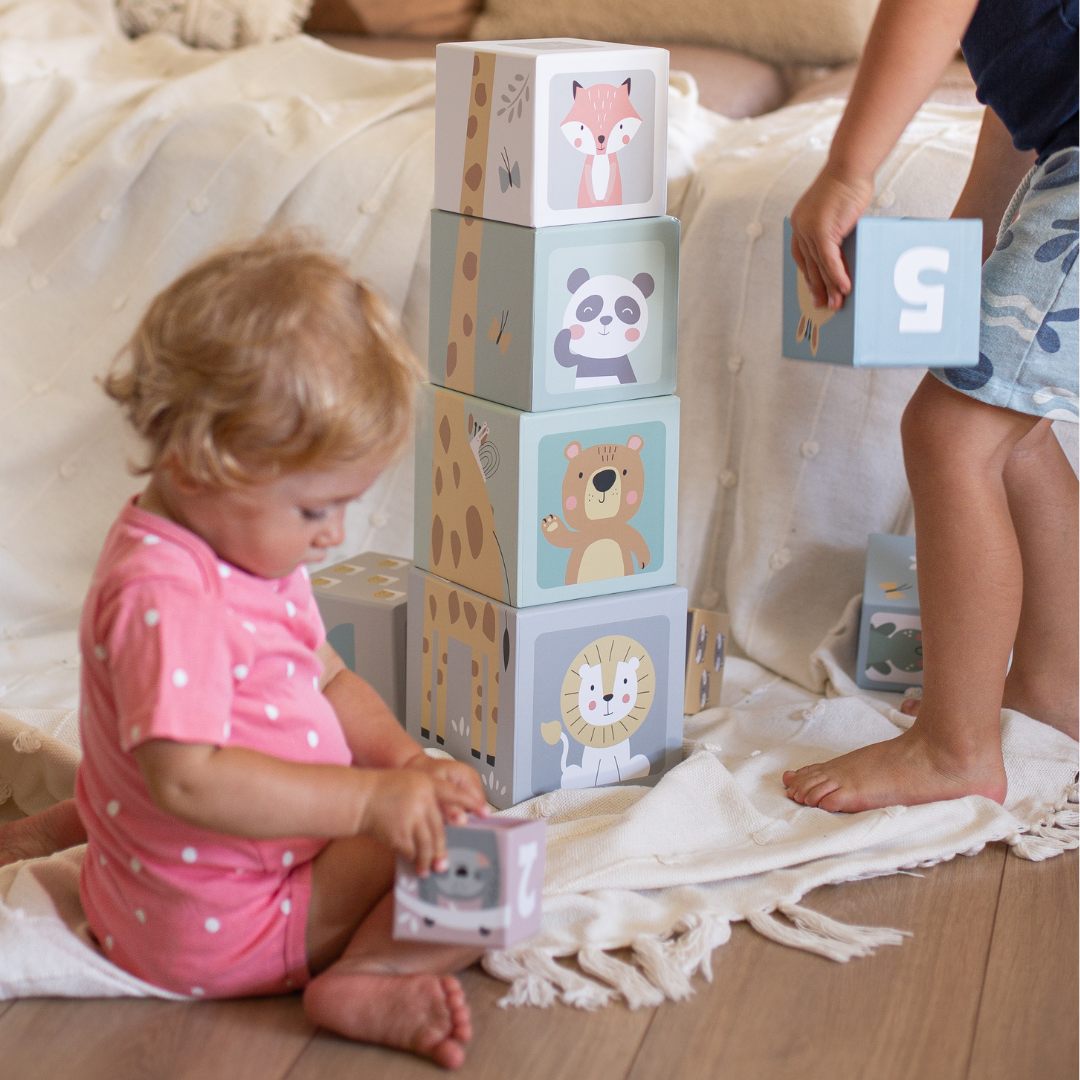Toranj za djecu s 10 elemenata - brojevi i životinje