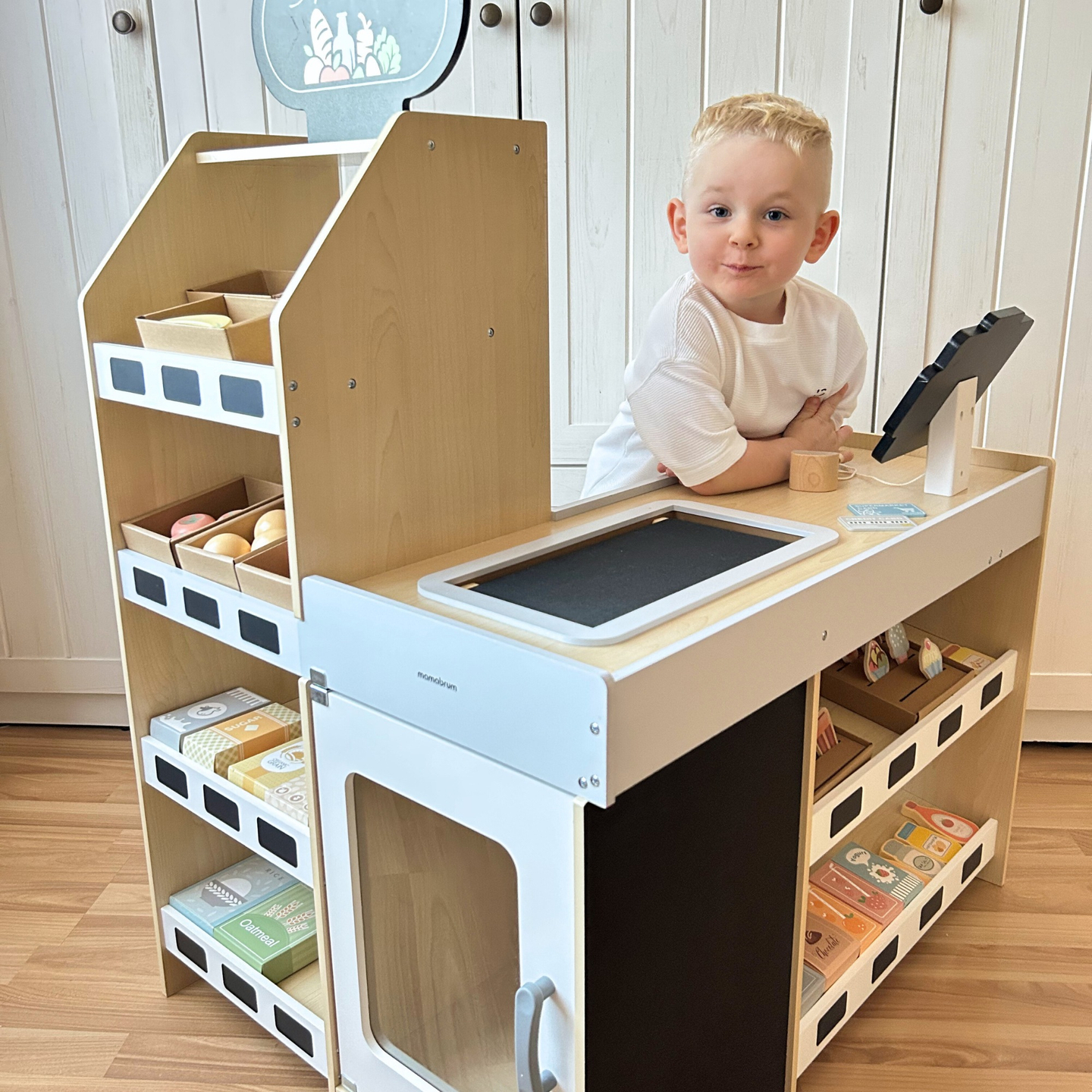 Drvena trgovina voća i povrća - veliki XXL štand, trgovina za igru s blagajnom