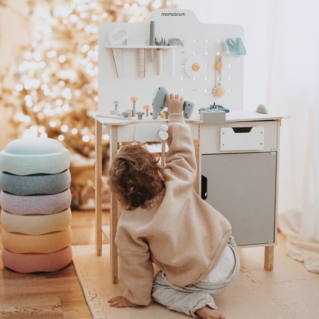 Velika drvena radionica s XXL alatom - DIY set, 74 elementa