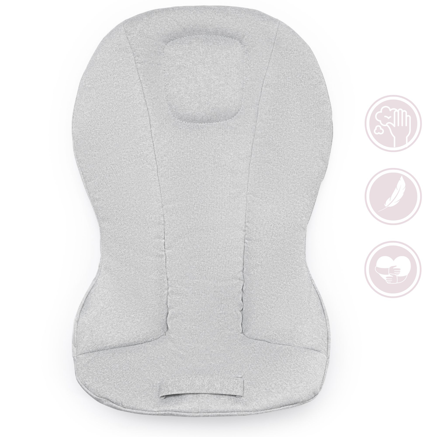 Stolica za ljuljanje 2 u 1 s umetkom Moby-System LILY – siva