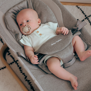 Stolica za ljuljanje 2 u 1 s umetkom Moby-System LILY – siva