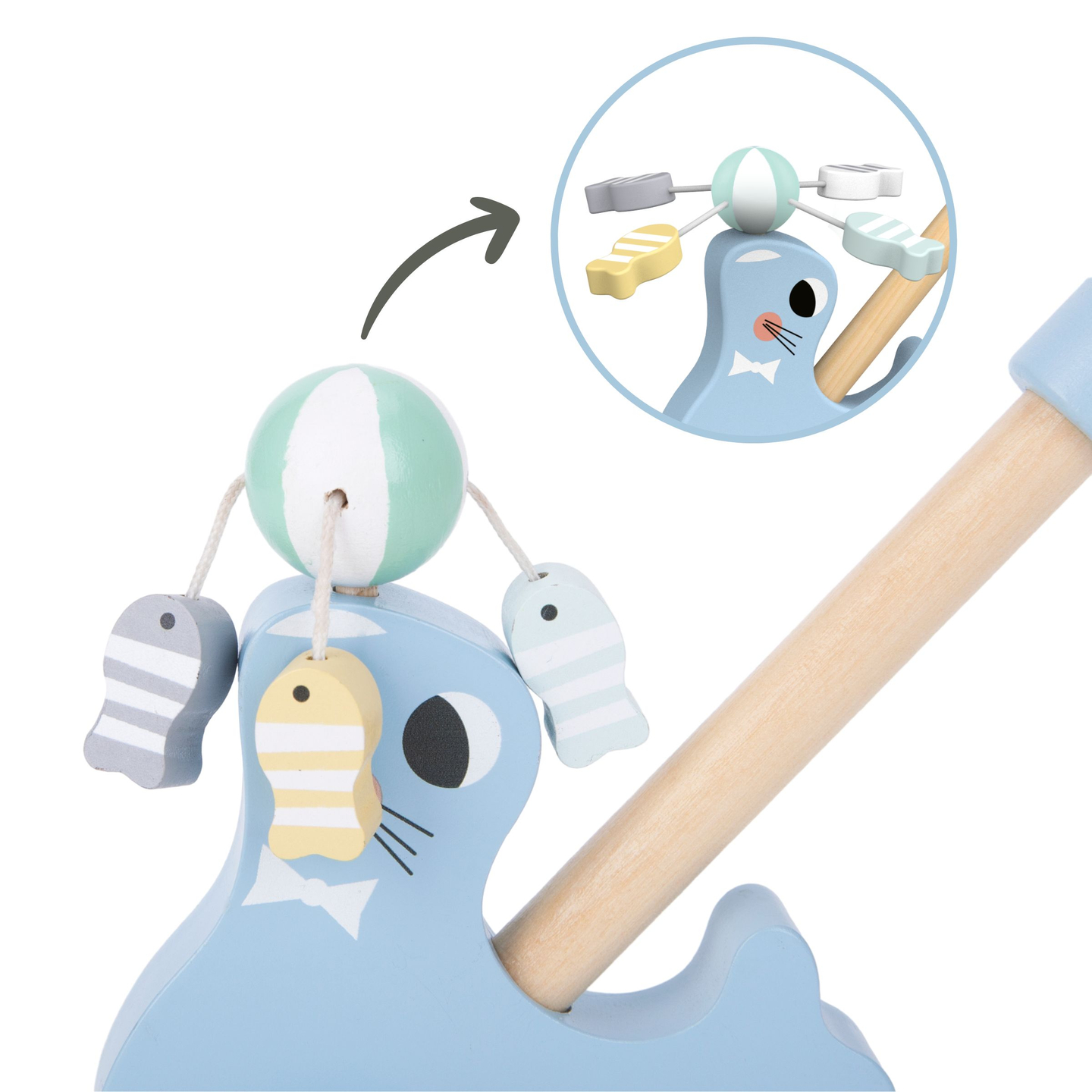 Drvena brtva sa štapom za potiskivanje - potiskivač