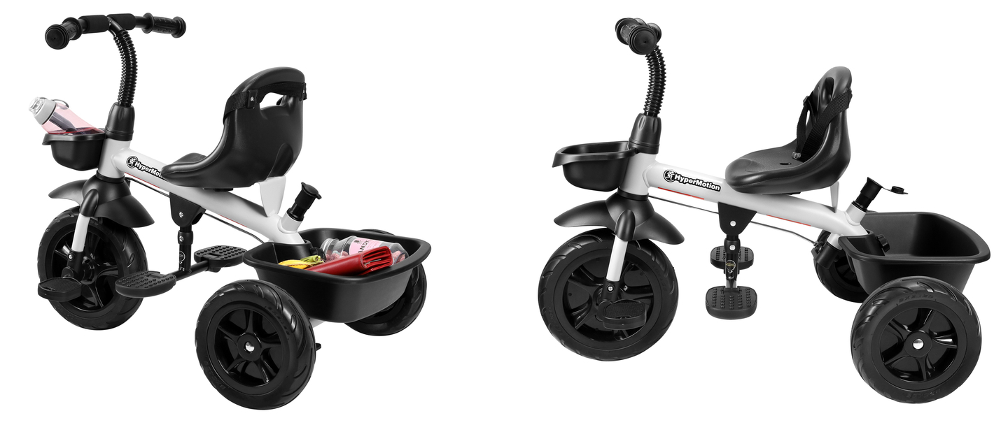 HyperMotion TOBI VECTOR tricikl - trajno napumpani kotači + potiskivač. Boja: svijetlo siva.