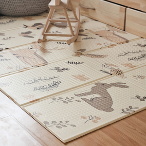 Dvostrana sklopiva pjenasta prostirka 180 x 120 x 1 cm - Magic Forest/Autumn Streets - boho