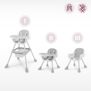 Moby-System Magnolia 2-u-1 podesiva stolica za hranjenje - siva