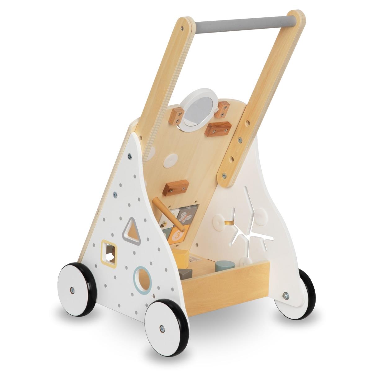 Drvena edukativna hodalica 8 u 1 / guralica za bebe - manipulativna daska