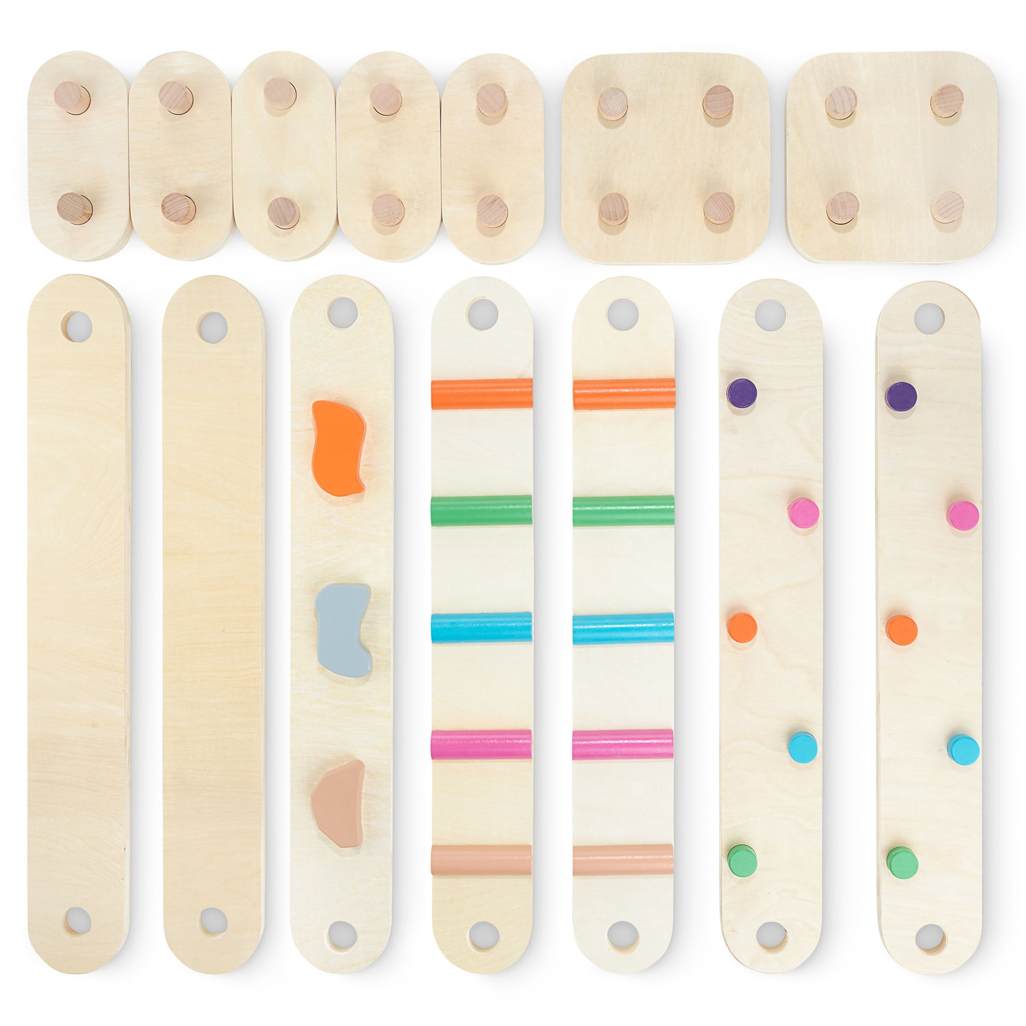 Drvena staza za ravnotežu - senzorna staza - 14 elemenata