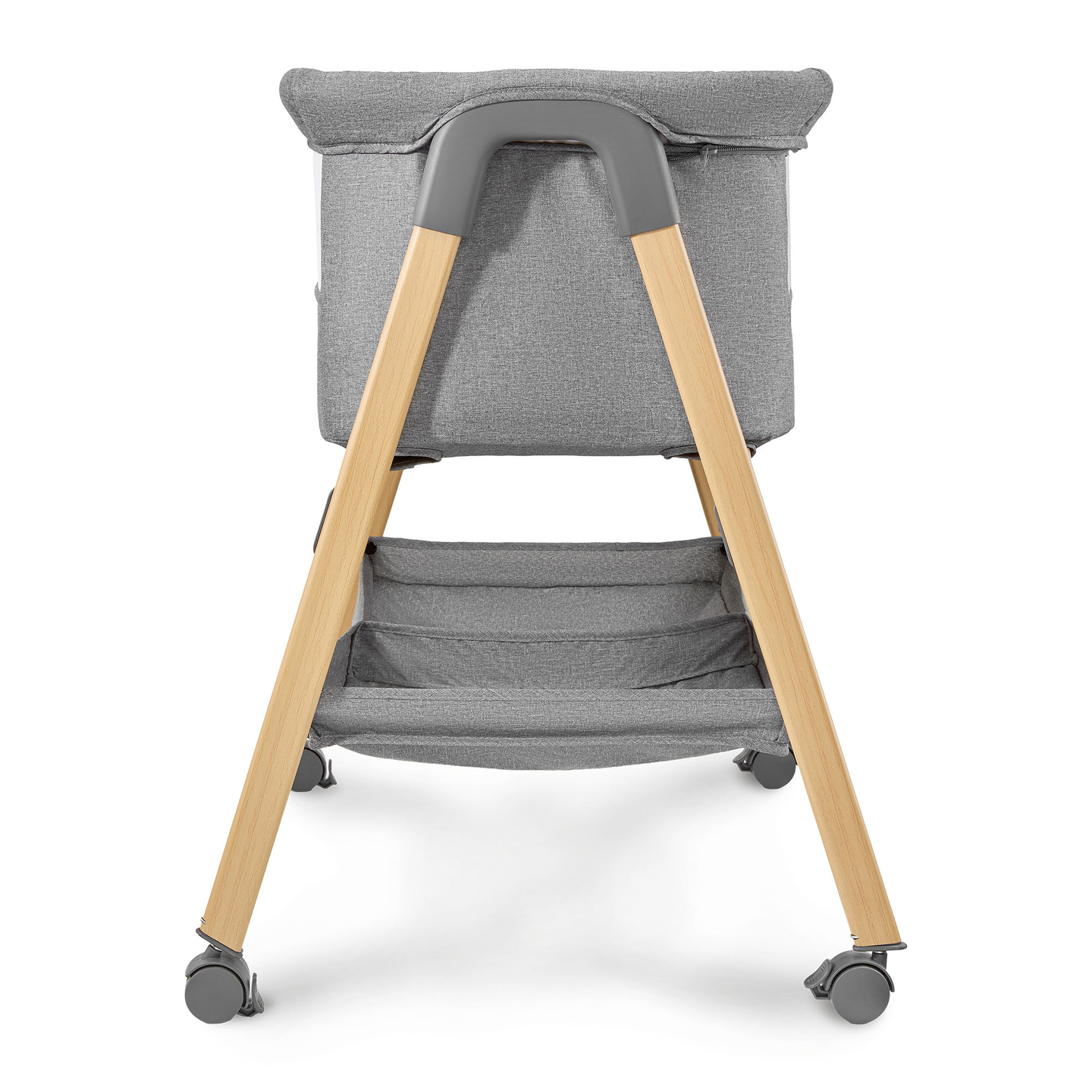 Dječji krevetić, samostojeći, putni krevetić, kolijevka s madracem - sivi