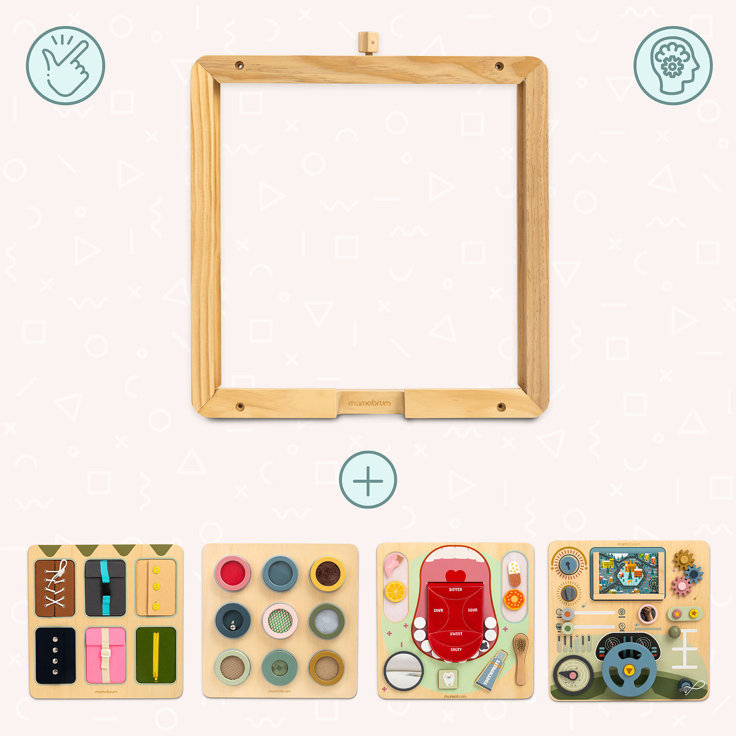 Drveni zidni okvir - za montažu Mamabrum edukativnih ploča