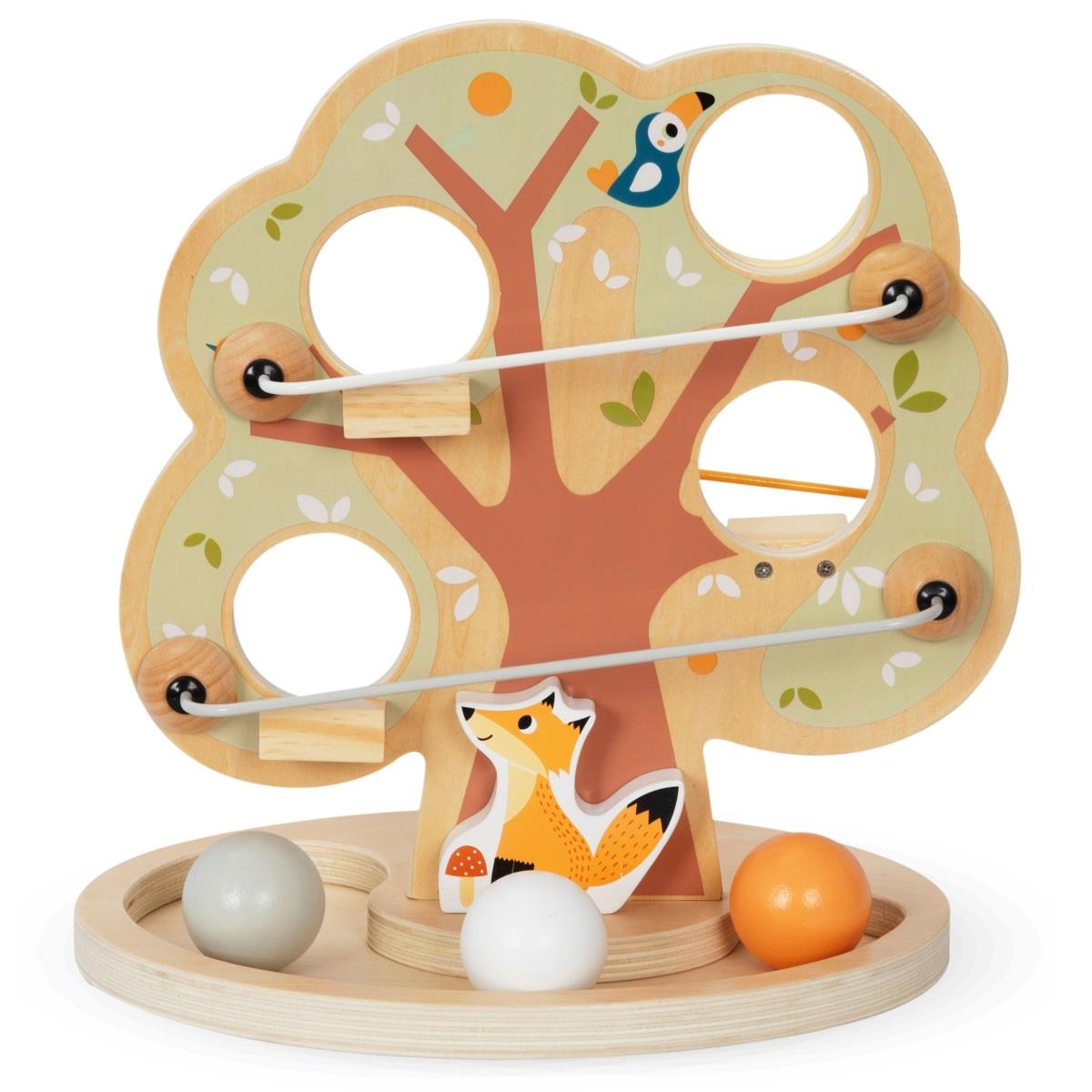 Drvena spust staza za lopte - Zeleno drvo