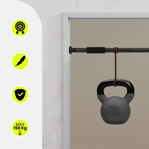 HyperMotion podesiva šipka za zgibove 80-130 cm, 150 kg, crna