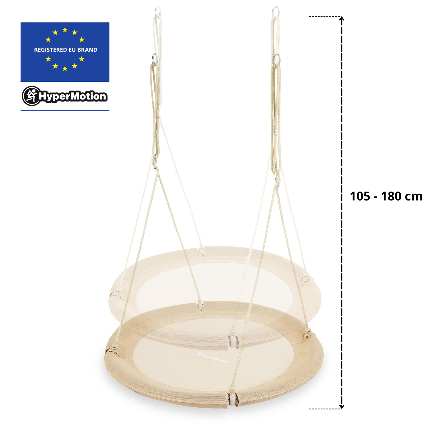 HyperMotion ljuljačka Rodino gnijezdo - promjer 100 cm, boho bež boja