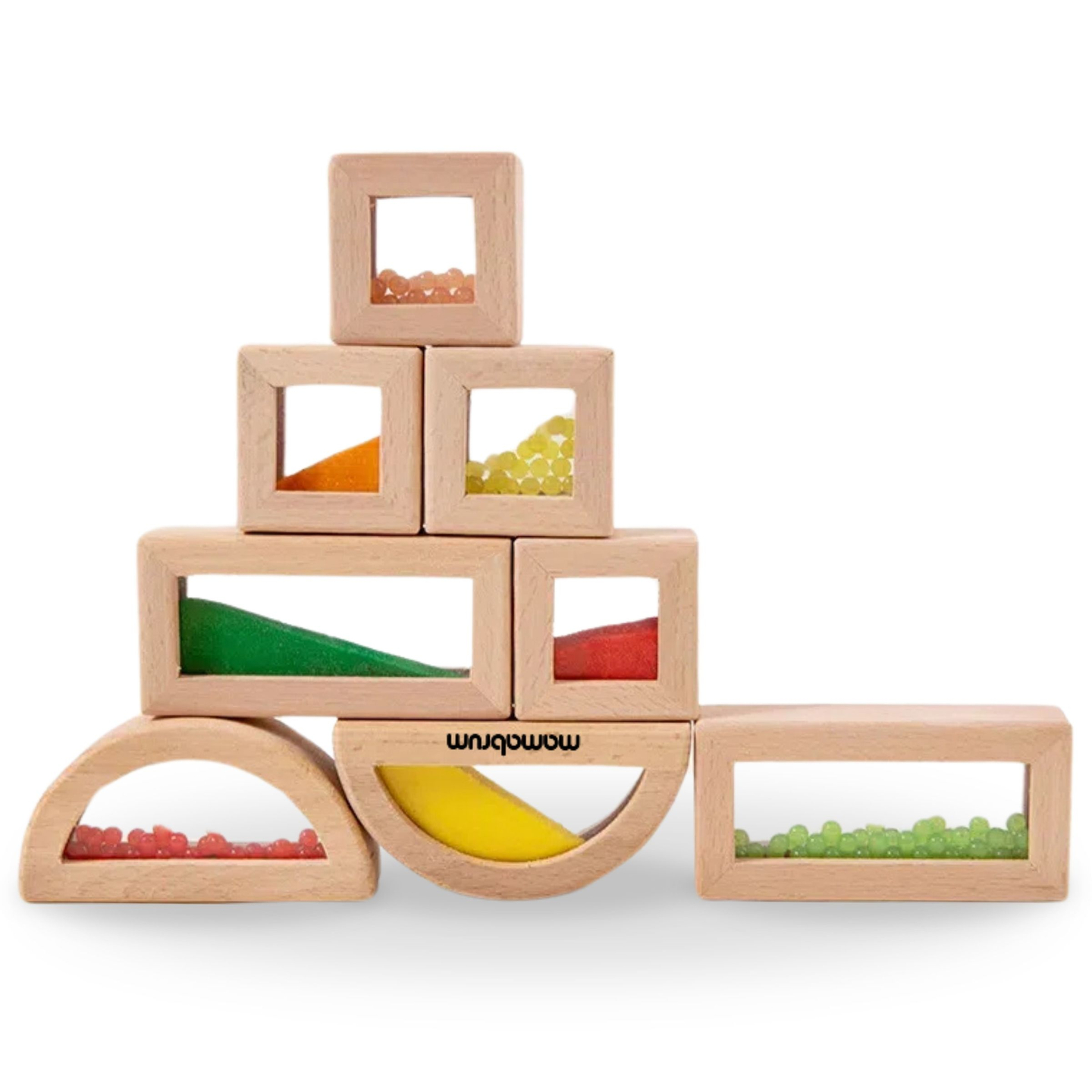 Set drvenih senzornih blokova s raznim punjenjem - 15 dijelova