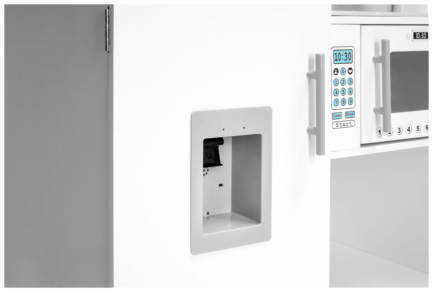 XXXL drvena kutna kuhinja s hladnjakom, pećnicom, perilicom rublja, pregačom i dodacima