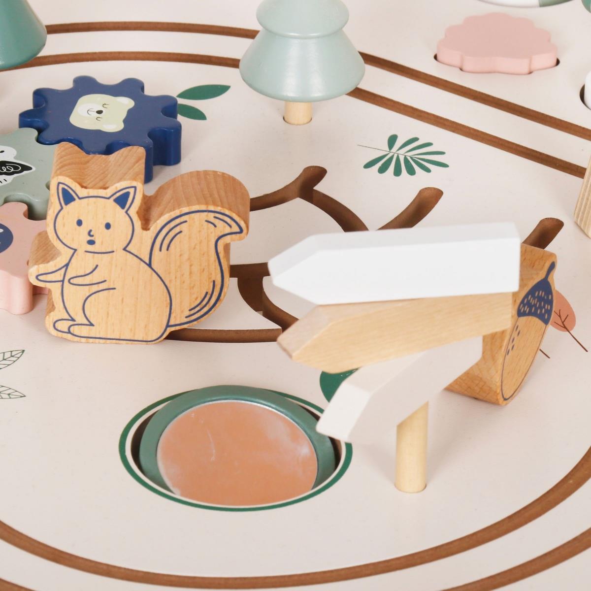 10-u-1 drveni edukativni stol sa životinjama i vlakićem