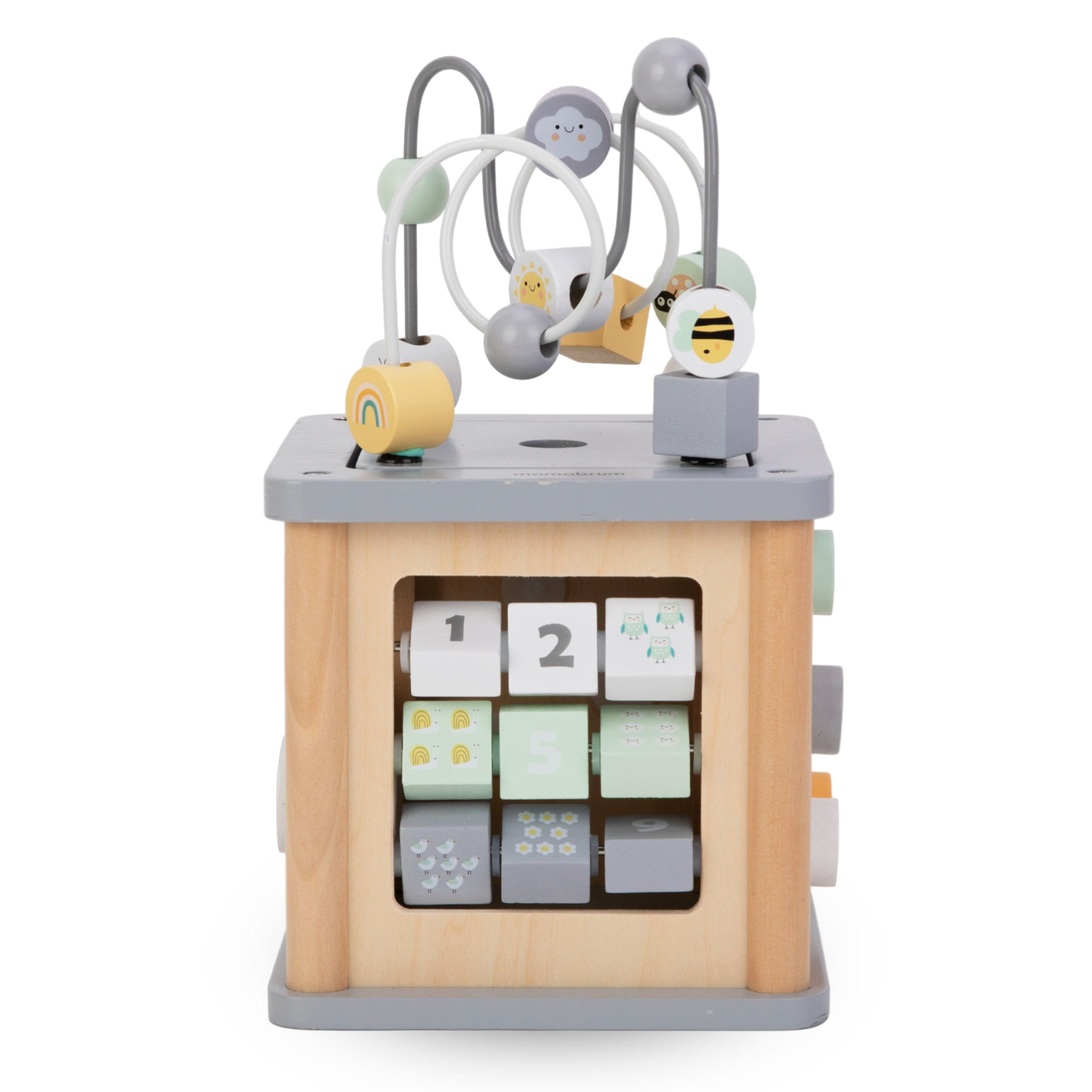 Drvena Montessori edukativna kocka - motorička petlja