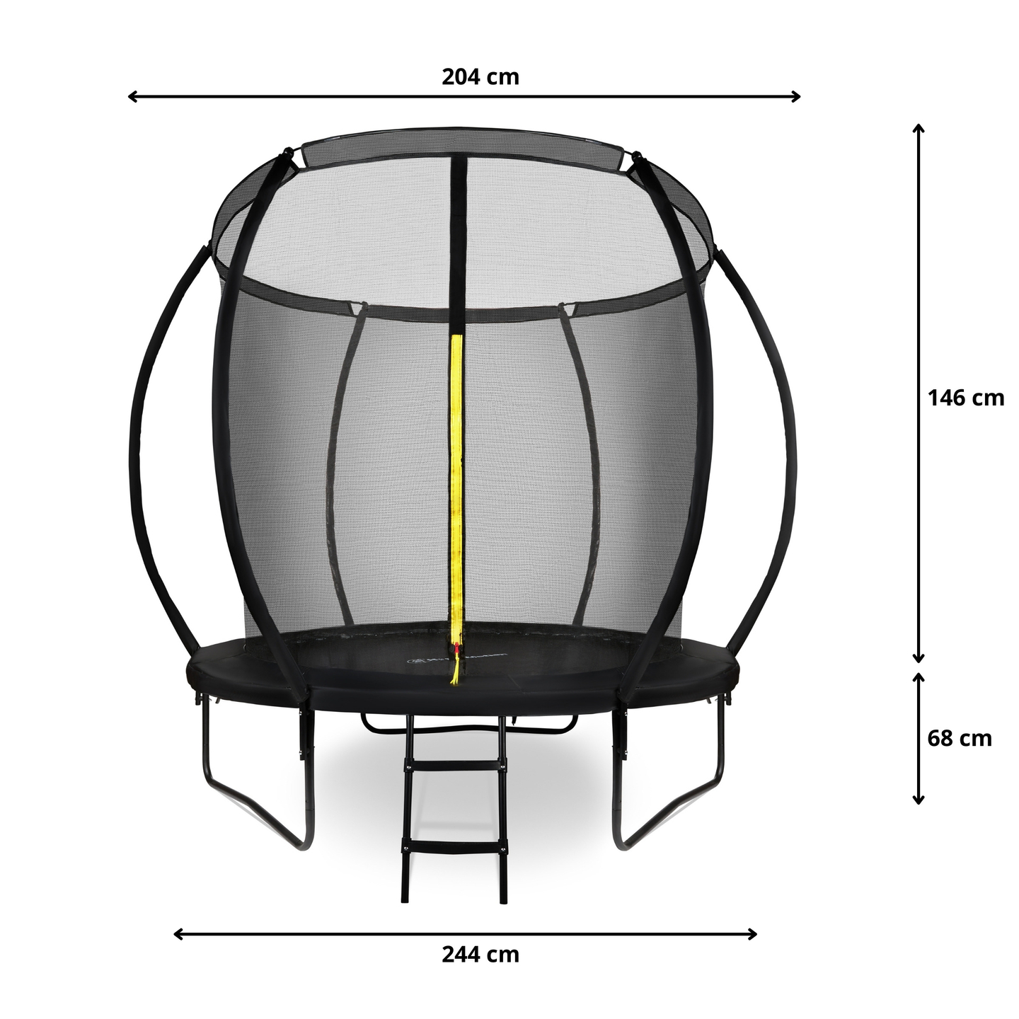 HyperMotion dječji vrtni trampolin - 244 cm 8FT - s ljestvama i unutarnjom mrežom - za dom i vrt