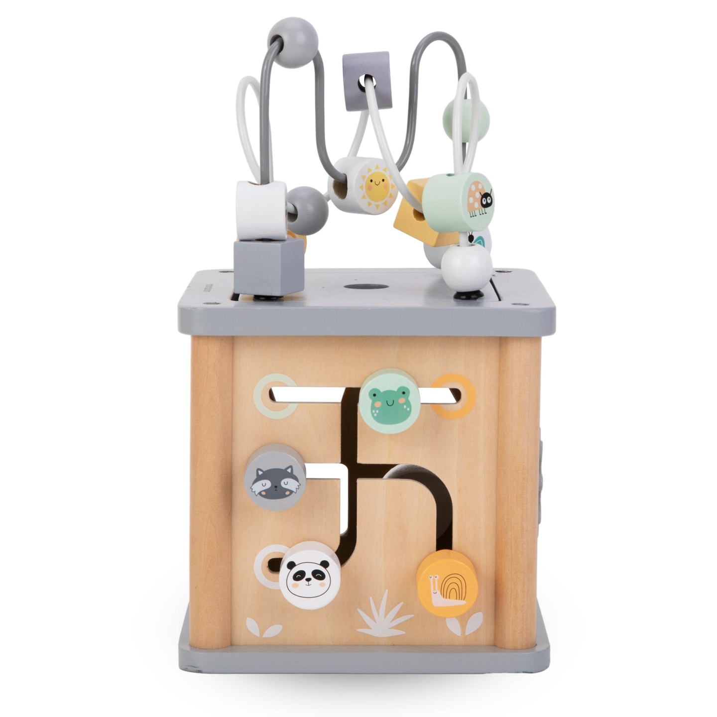 Drvena Montessori edukativna kocka - motorička petlja