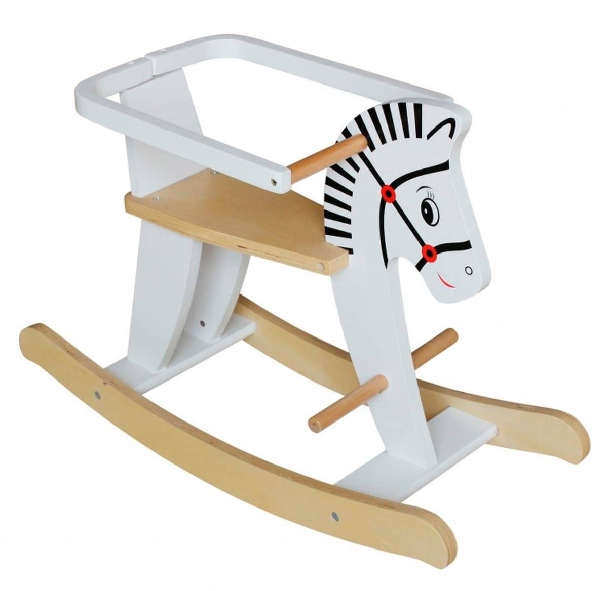 Drveni konjić za ljuljanje s ogradama K11