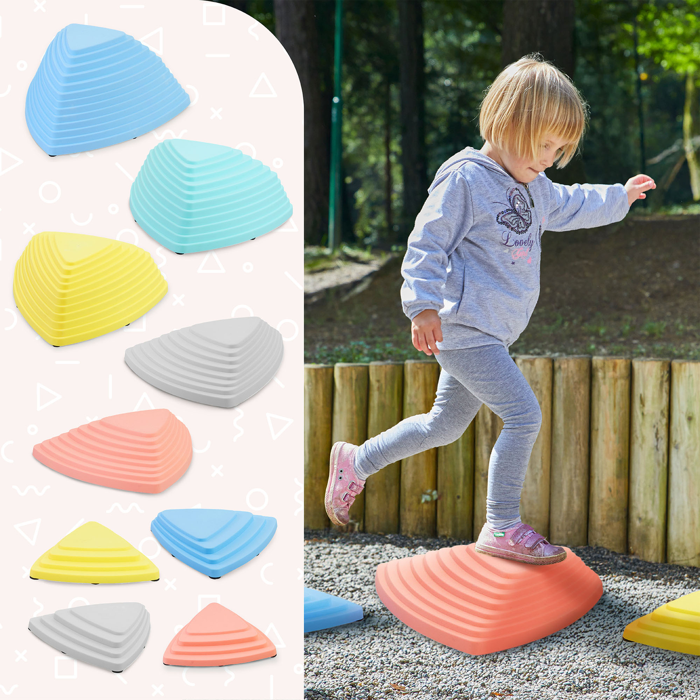 Kamenje za ravnotežu u boji - 9 komada