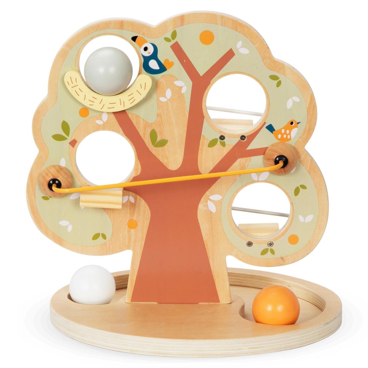 Drvena spust staza za lopte - Zeleno drvo