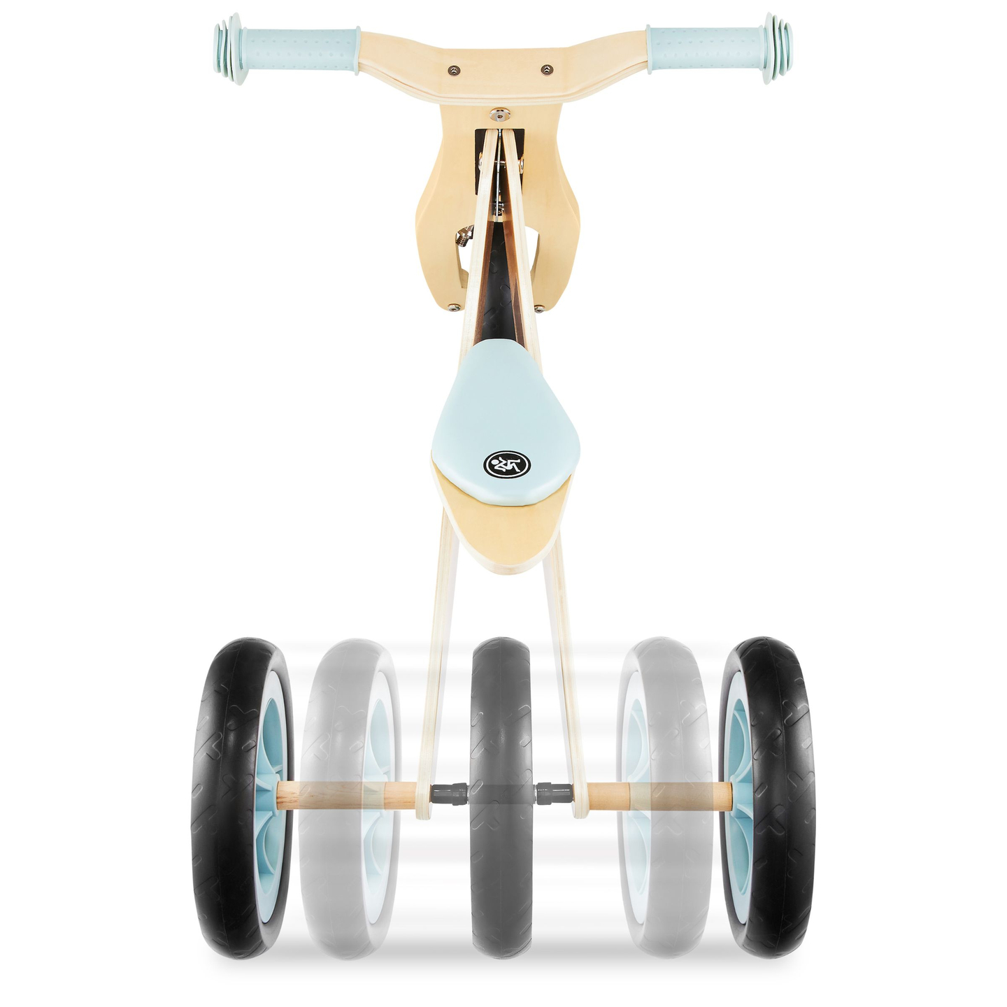 Drveni tricikl i bicikl za ravnotežu 2u1 - HyperMotion PERCY - plavi