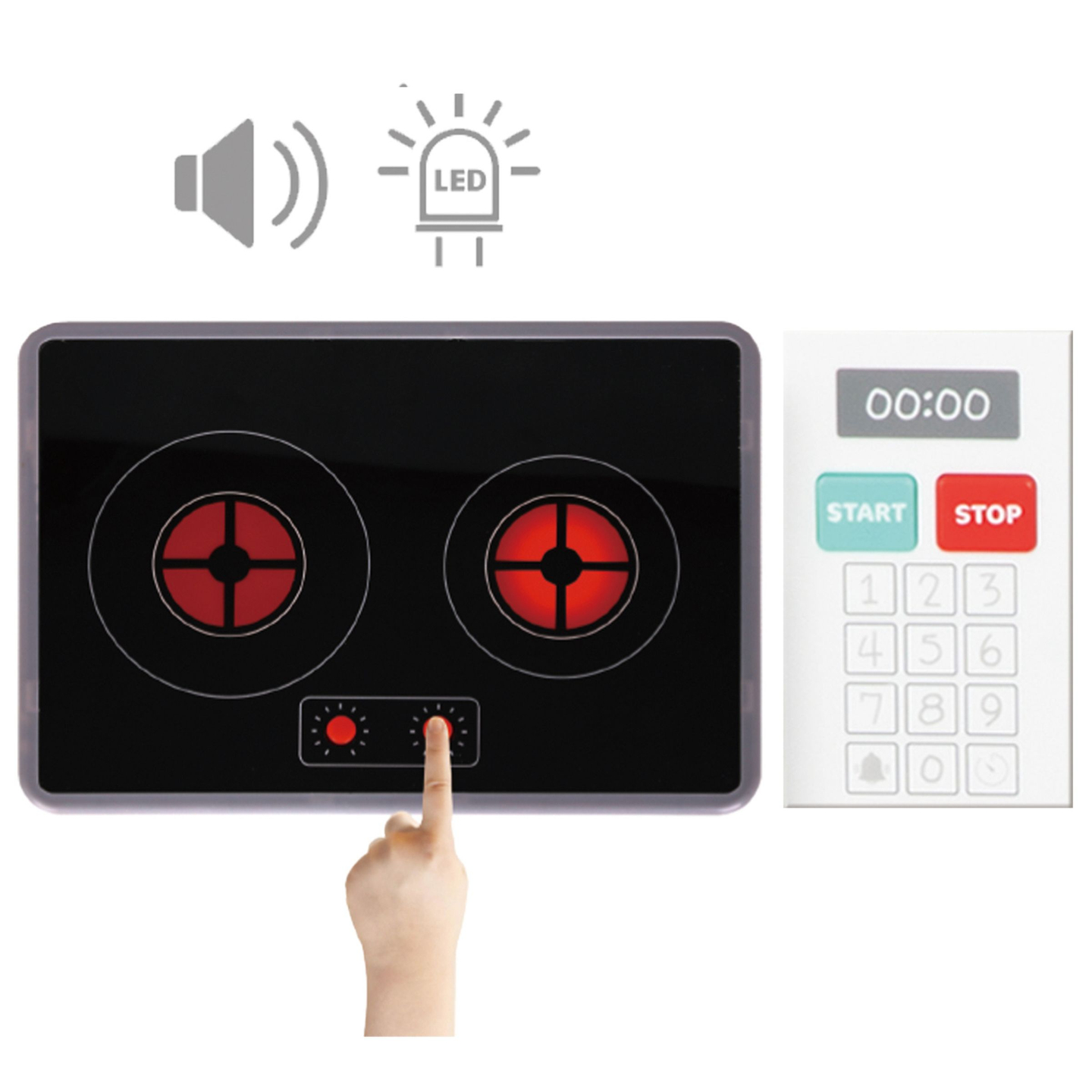 Drvena, interaktivna XXXL kutna kuhinja s hladnjakom, mikrovalnom pećnicom, pećnicom, perilicom posuđa i priborom - bijela