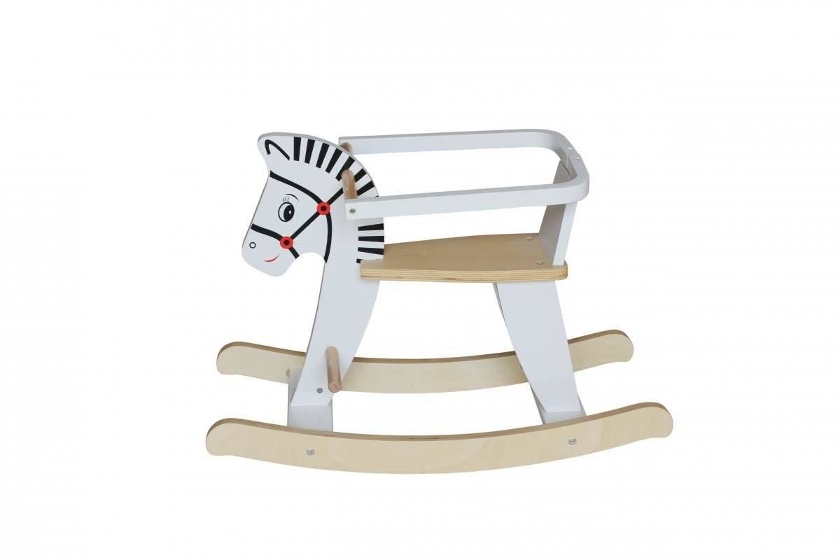 Drveni konjić za ljuljanje s ogradama K11