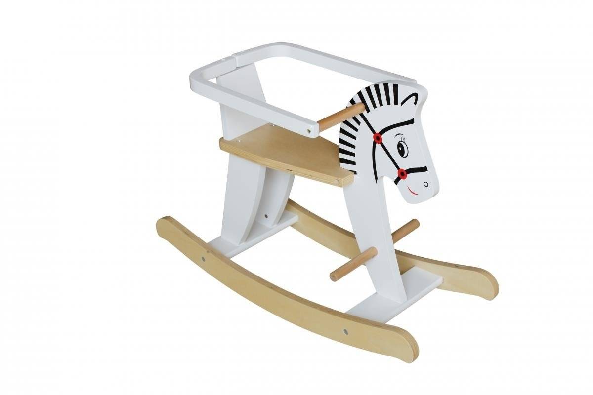 Drveni konjić za ljuljanje s ogradama K11