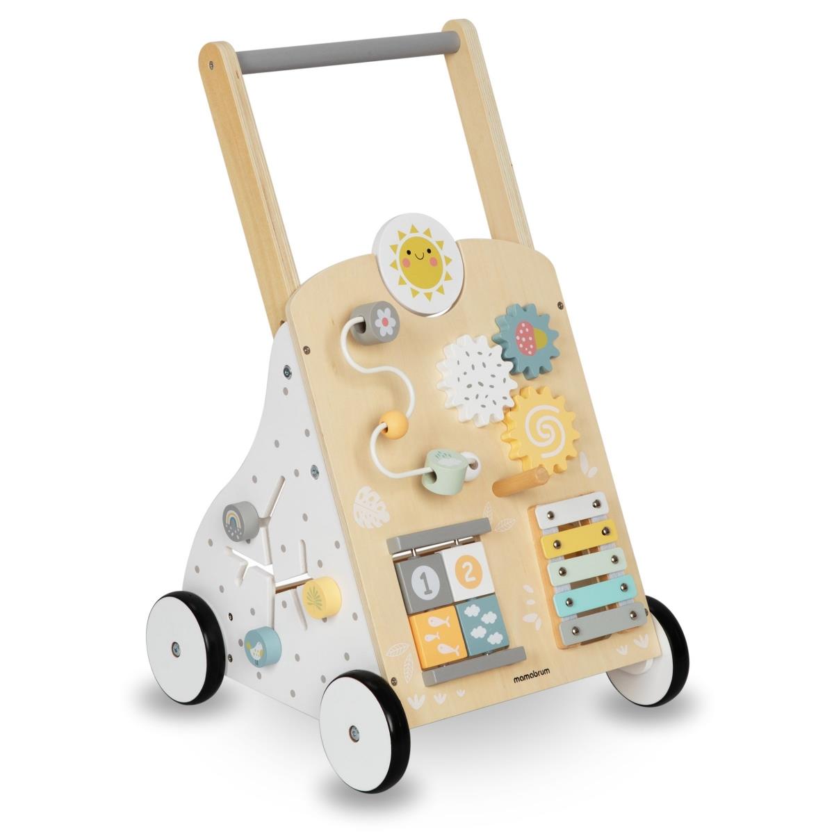 Drvena edukativna hodalica 8 u 1 / guralica za bebe - manipulativna daska