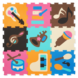 Edukativna puzzle od pjene 90 x 90 x 1 cm - EVA pjena - uzorak: instrumenti