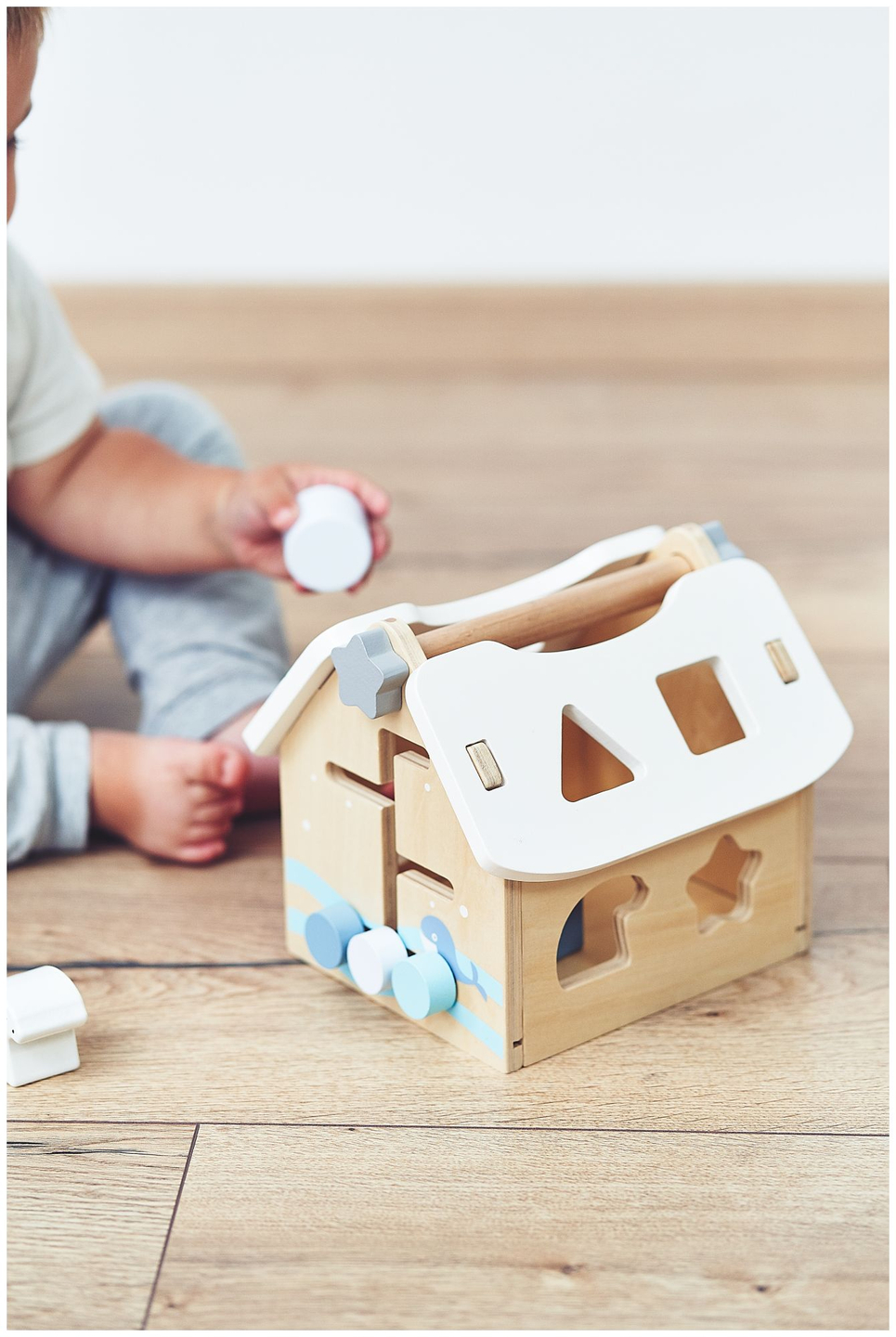 Sorter - drvena edukativna kućica s kockama