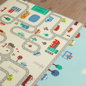 Dvostrana XXL pjenasta podloga - rola 2 CM (cestovna i cik-cak)