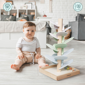 Drvena staza za kuglice - zvučno drvo s kuglicama