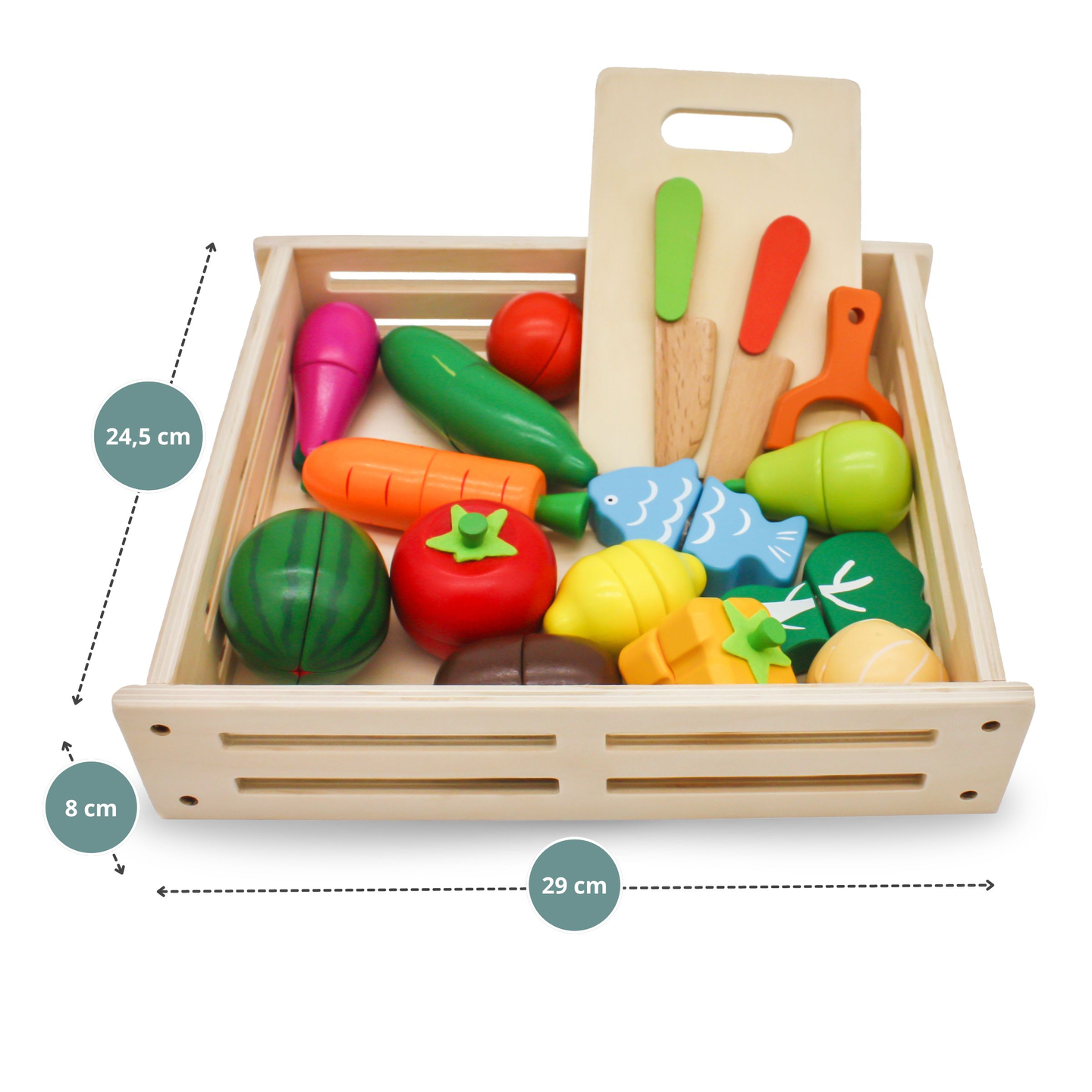 Drveno voće i povrće za rezanje