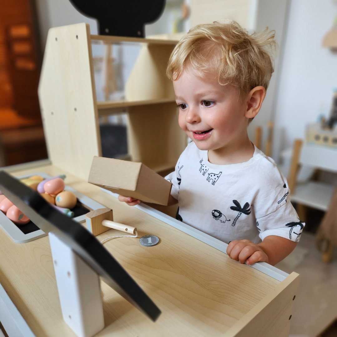 Drvena trgovina voća i povrća - veliki XXL štand, trgovina za igru s blagajnom