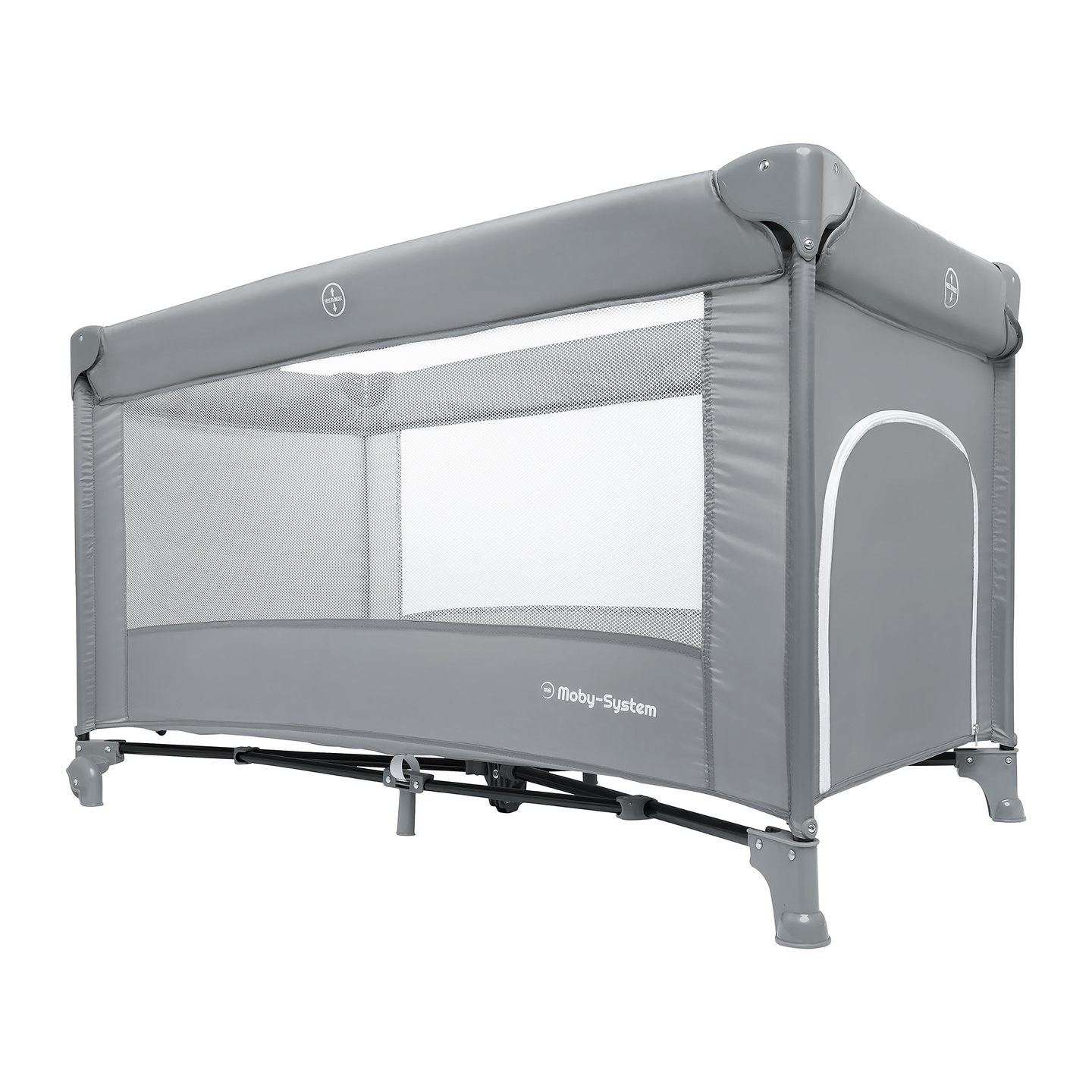 Prijenosni putni krevetić Happy Traveller BASIC - sivi