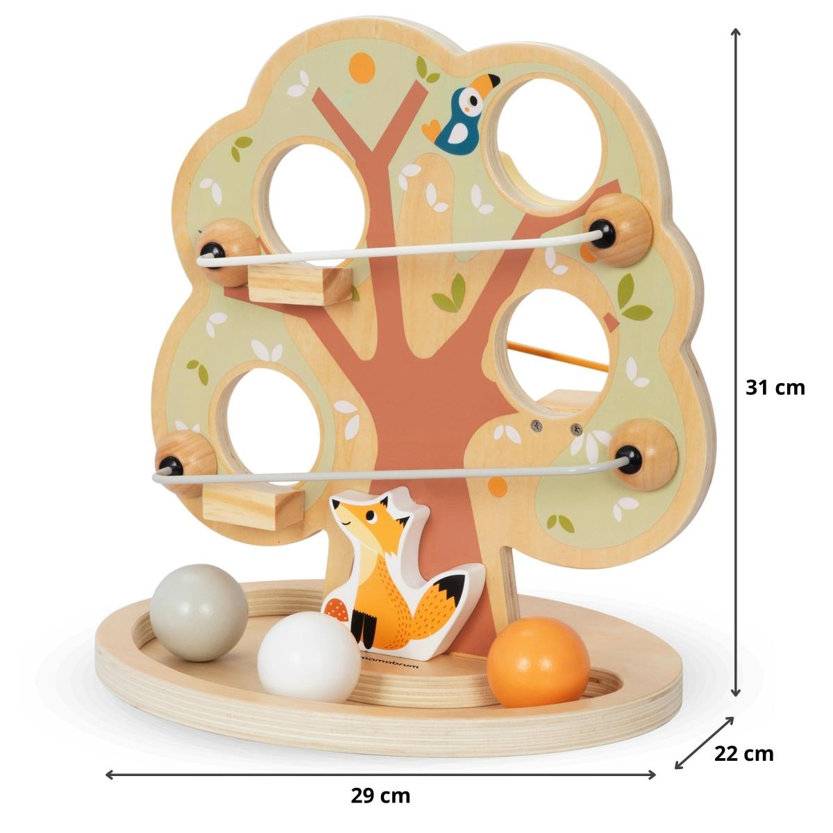 Drvena spust staza za lopte - Zeleno drvo