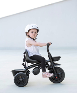 HyperMotion TOBI VECTOR tricikl - trajno napumpani kotači + potiskivač. Crna boja.