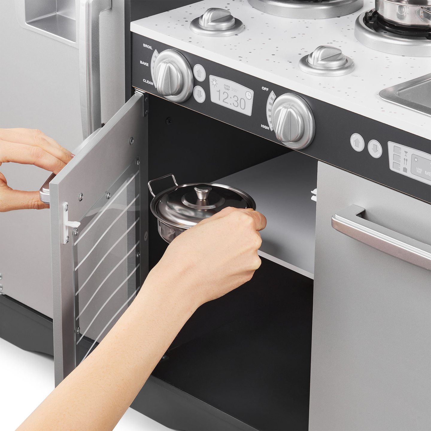 XXL drvena kuhinja s LED rasvjetom, pregačom i priborom