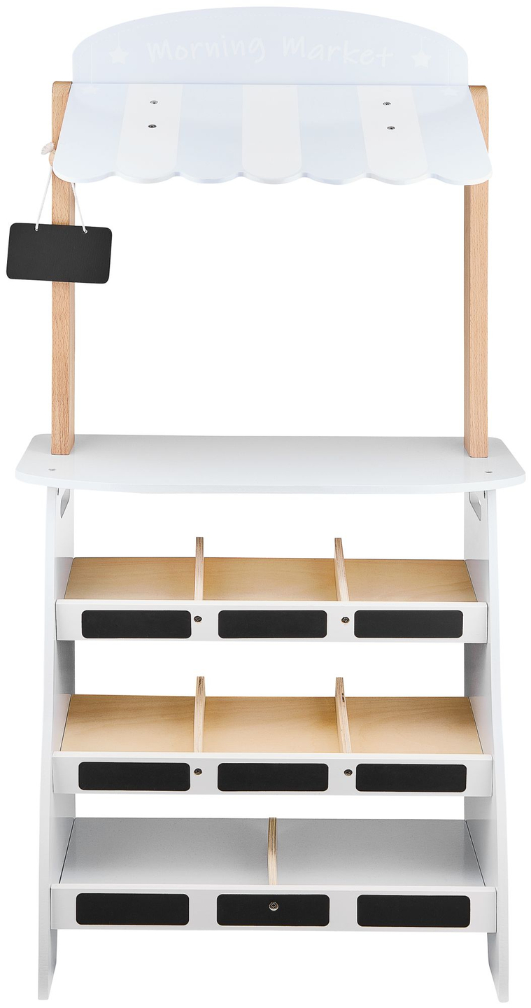 Trgovina mješovitom robom - drveni štand sa kutijama, blagajnom i terminalom