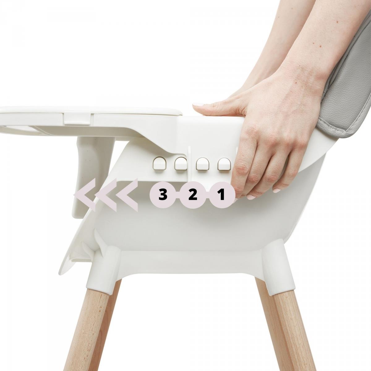 AMELIA 3u1 Moby-System stolica za hranjenje, siva