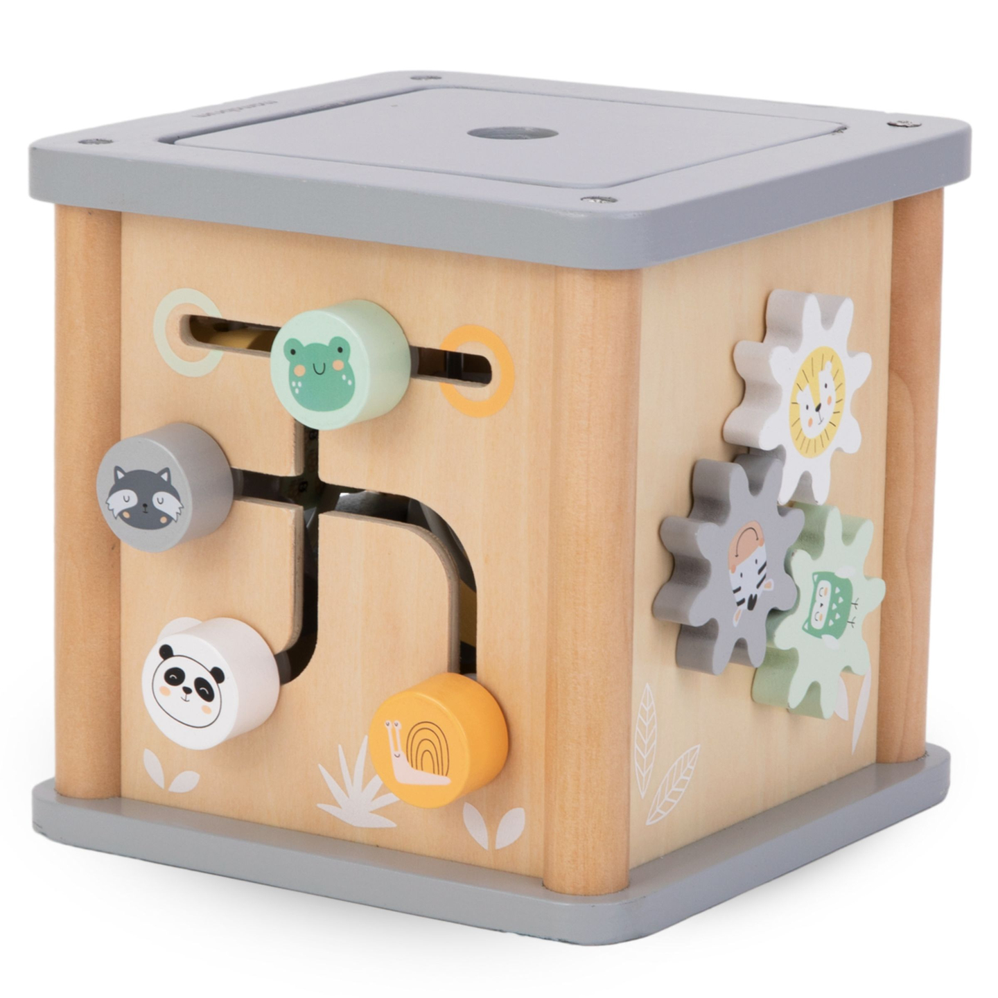 Drvena Montessori edukativna kocka - motorička petlja