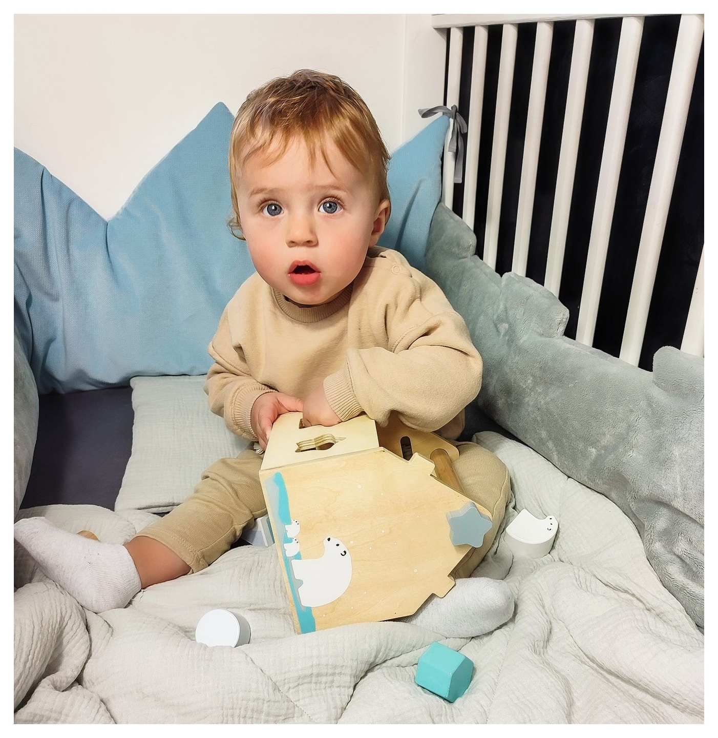 Sorter - drvena edukativna kućica s kockama