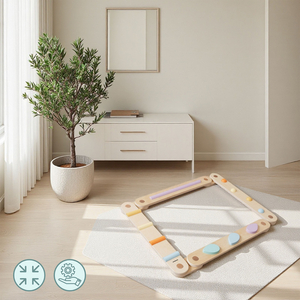 Velika drvena senzorna staza - staza za ravnotežu - 9 elemenata