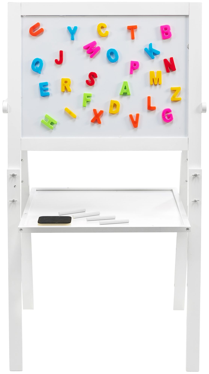 Dvostrana edukativna ploča: magnetna i kreda - suhobrisanje, drvena, dječja, sklopiva