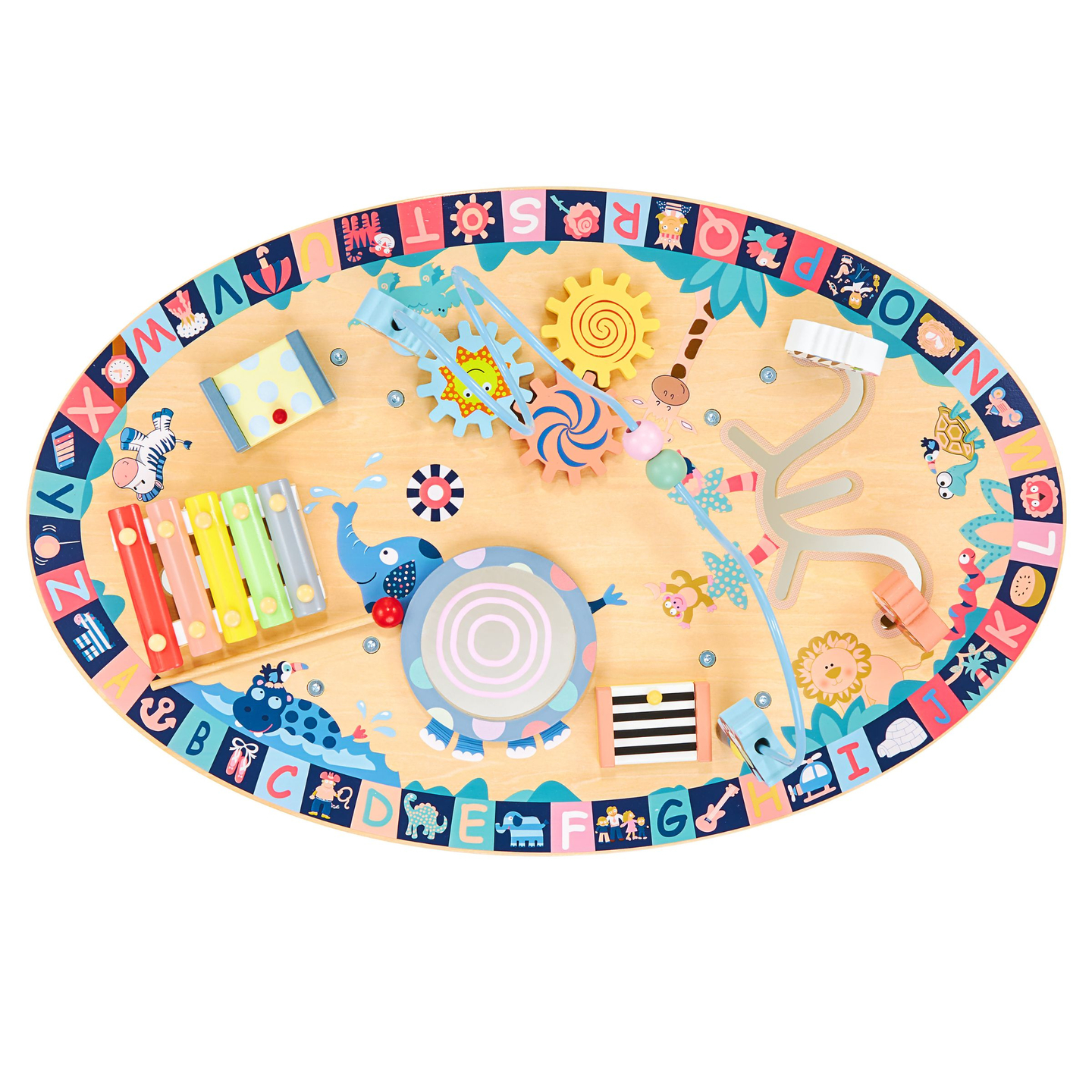 Drveni edukativni stol 7 u 1, glazbeni, senzorni